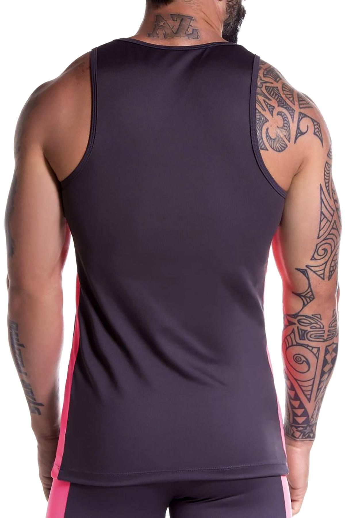 JOR Grey/Hot-Pink Runner Tank Top