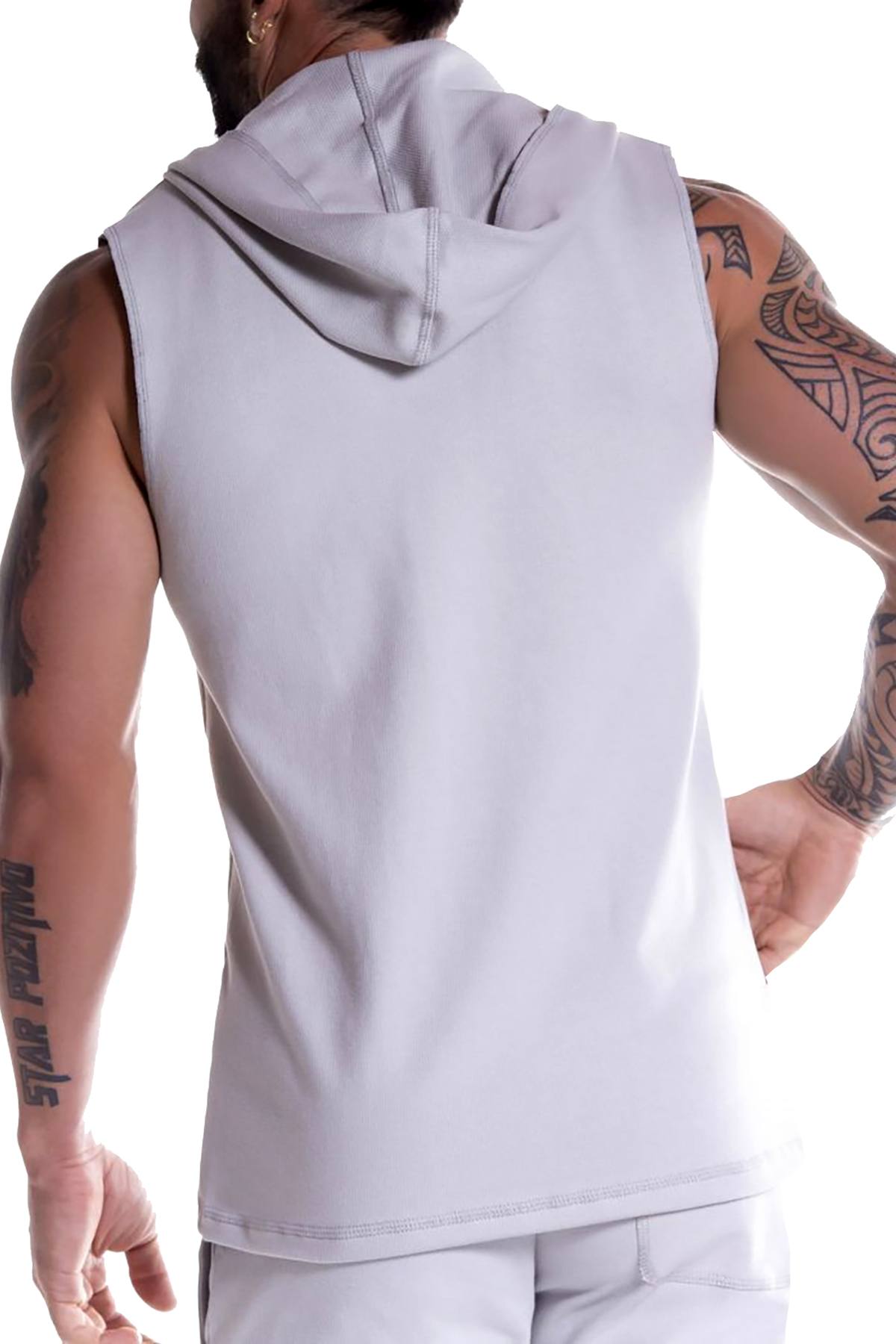 JOR Grey Squash Sleeveless Zip-Hoodie