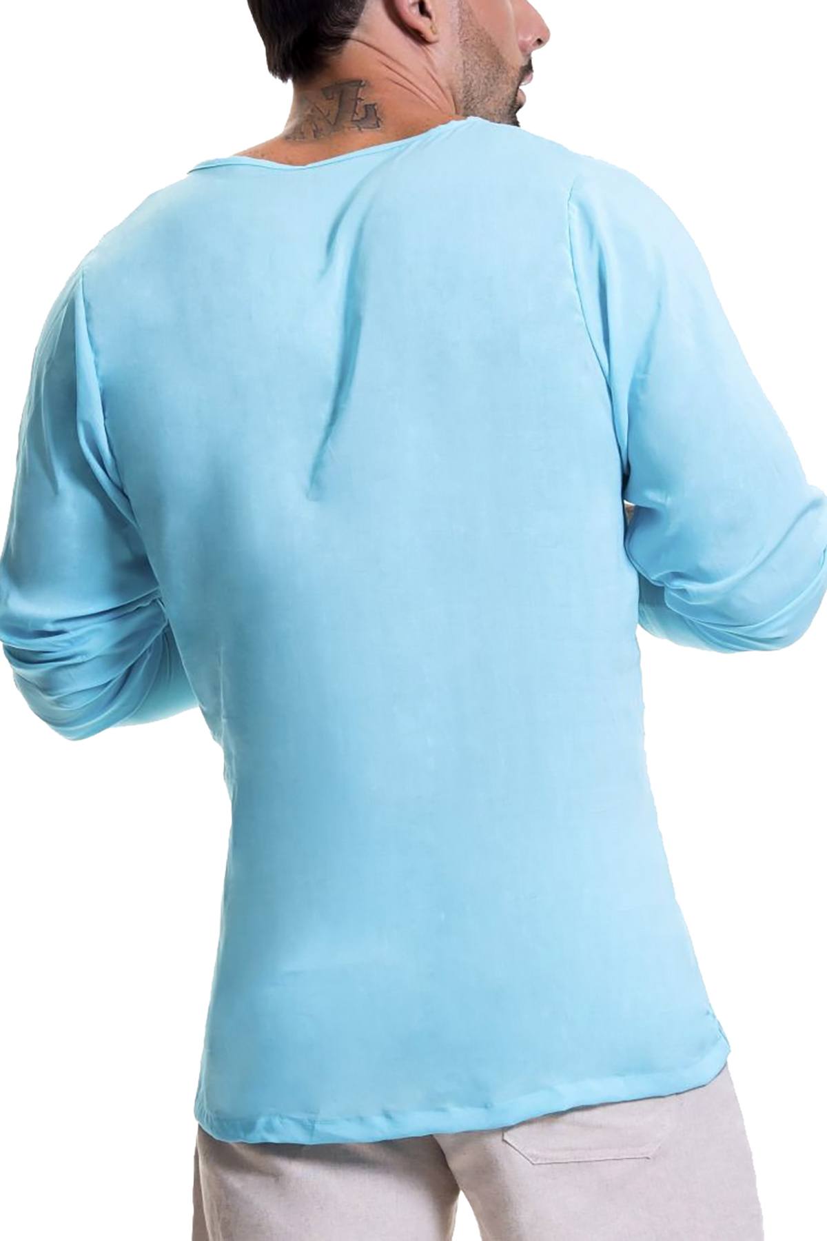 JOR Sky-Blue Baru Long-Sleeve Top