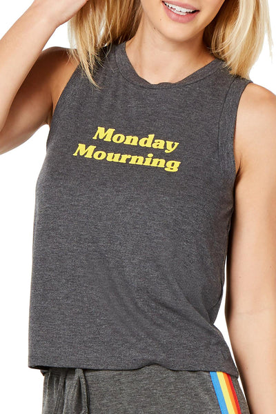 Jenni by Jennifer Moore Monday Mourning Ribbed Crop Tank Top