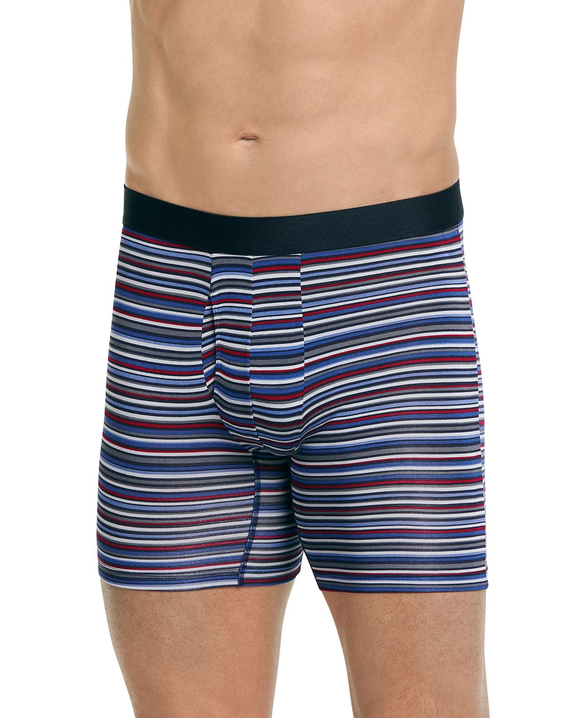 Jockey Flex 365 Modal Stretch Boxer Brief 3 Pack True Navy/Summer Stripe/Imperial Red