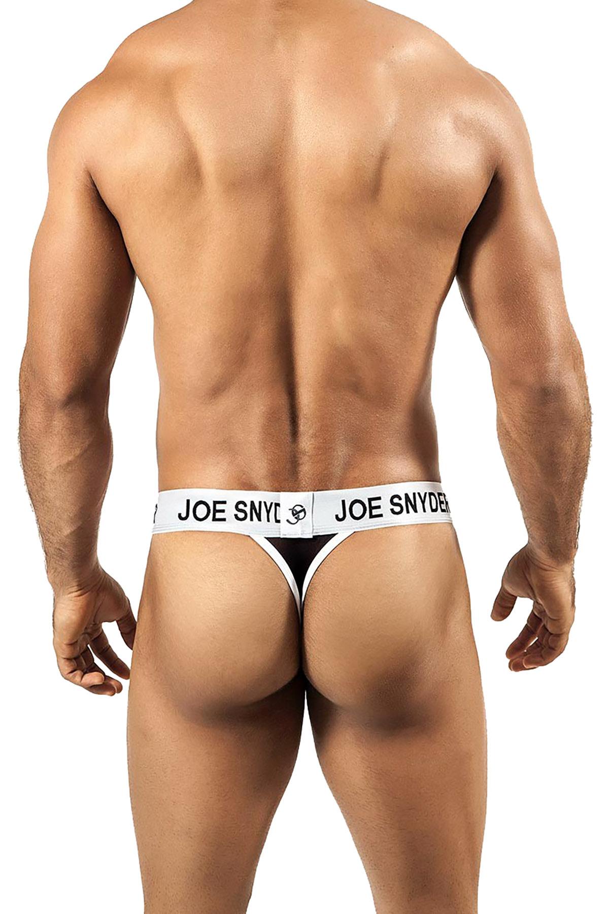 Joe Snyder Black Mesh Activewear V-Thong