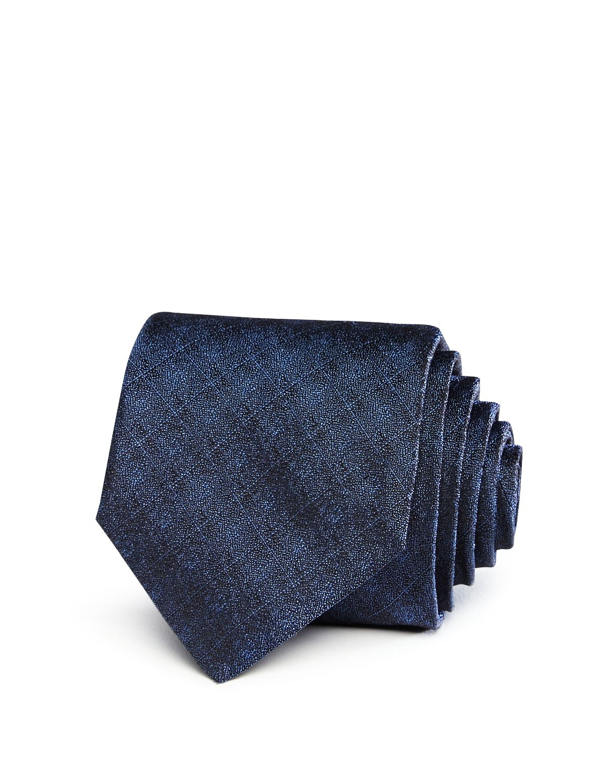 John Varvatos Star Usa Tonal Grid Classic Tie Indigo