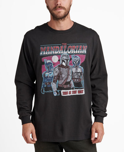 Junk Food Star Wars Mandalorian Long Sleeve T-shirt Black