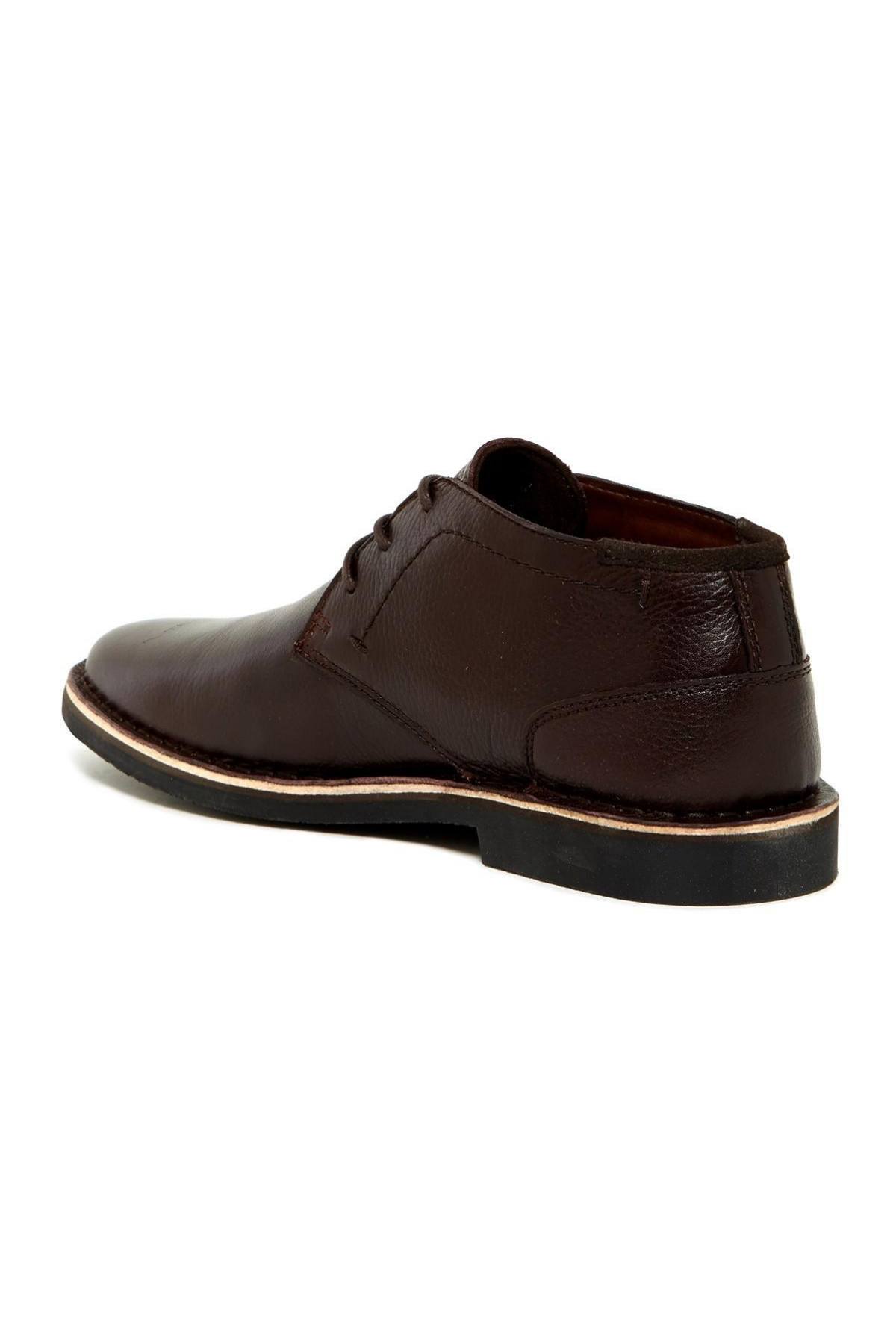 Kenneth Cole Reaction Dark-Brown Leather Desert-Sun Chukka Boot