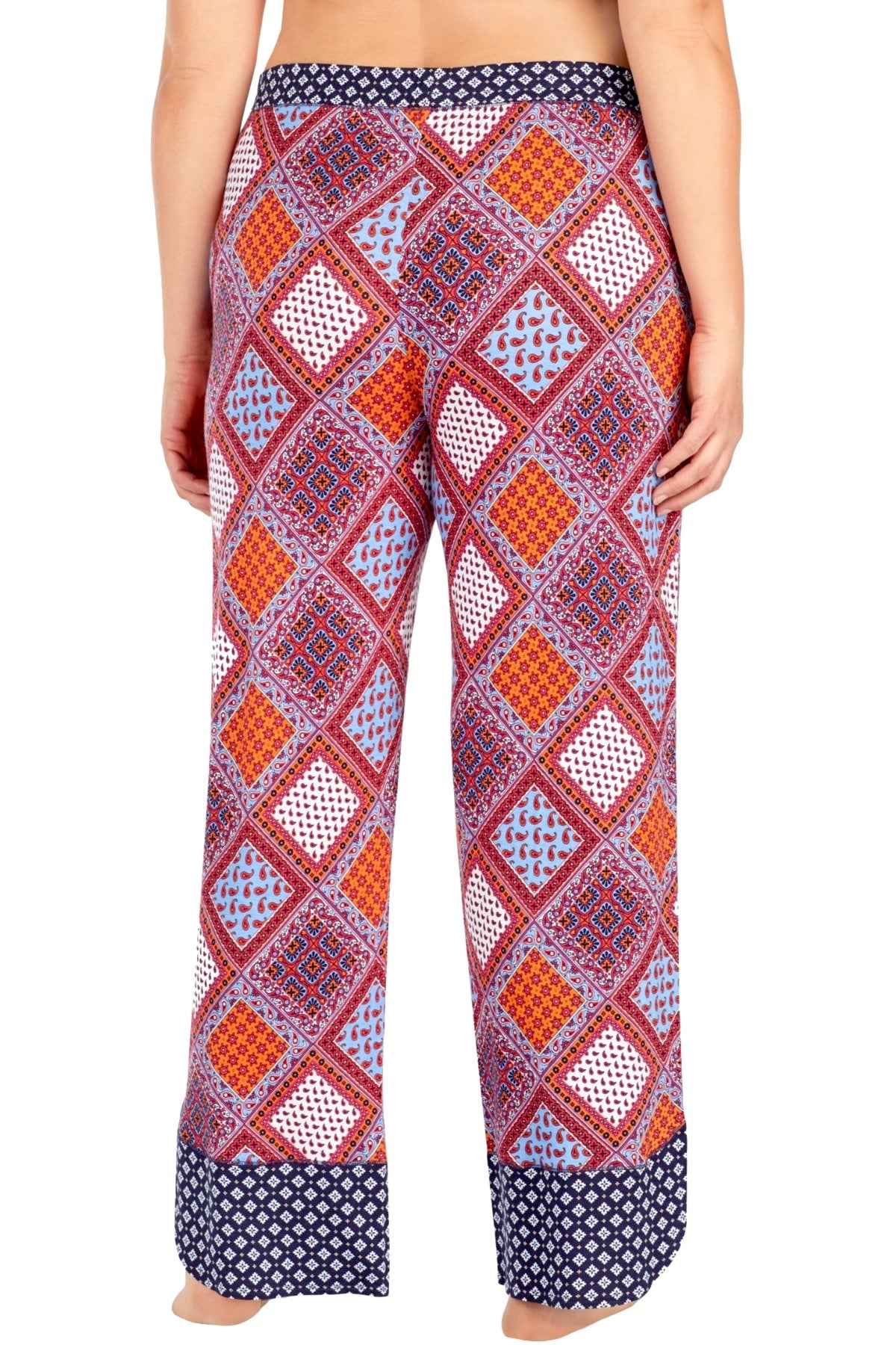 Layla PLUS Red/Multi Printed Drawstring/Tassle Lounge Pant