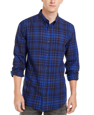 Levi's Alban Plaid Flannel Shirt Night Sky