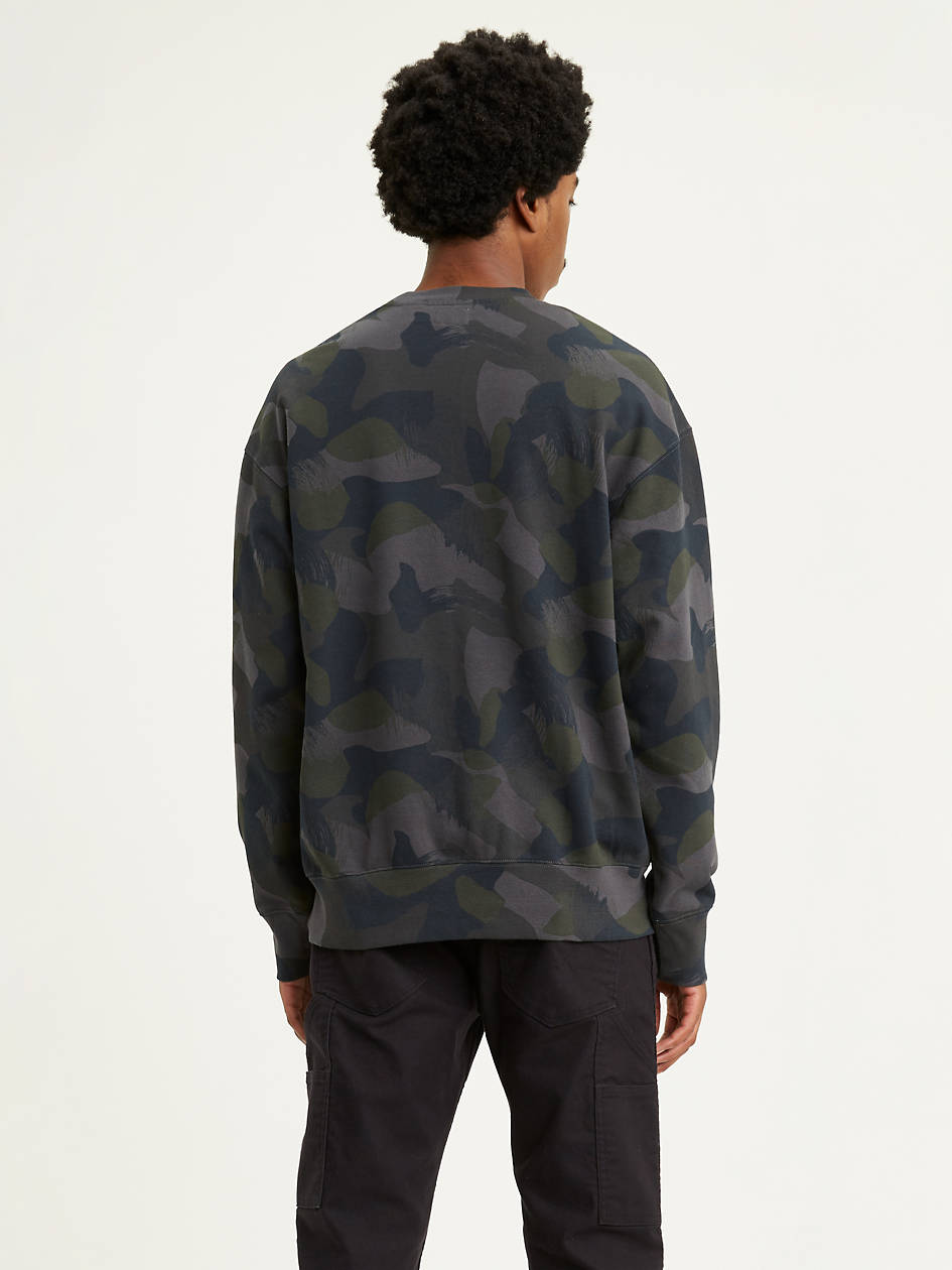 Levi's Authentic Logo Crewneck Sweatshirt Black Camo – CheapUndies