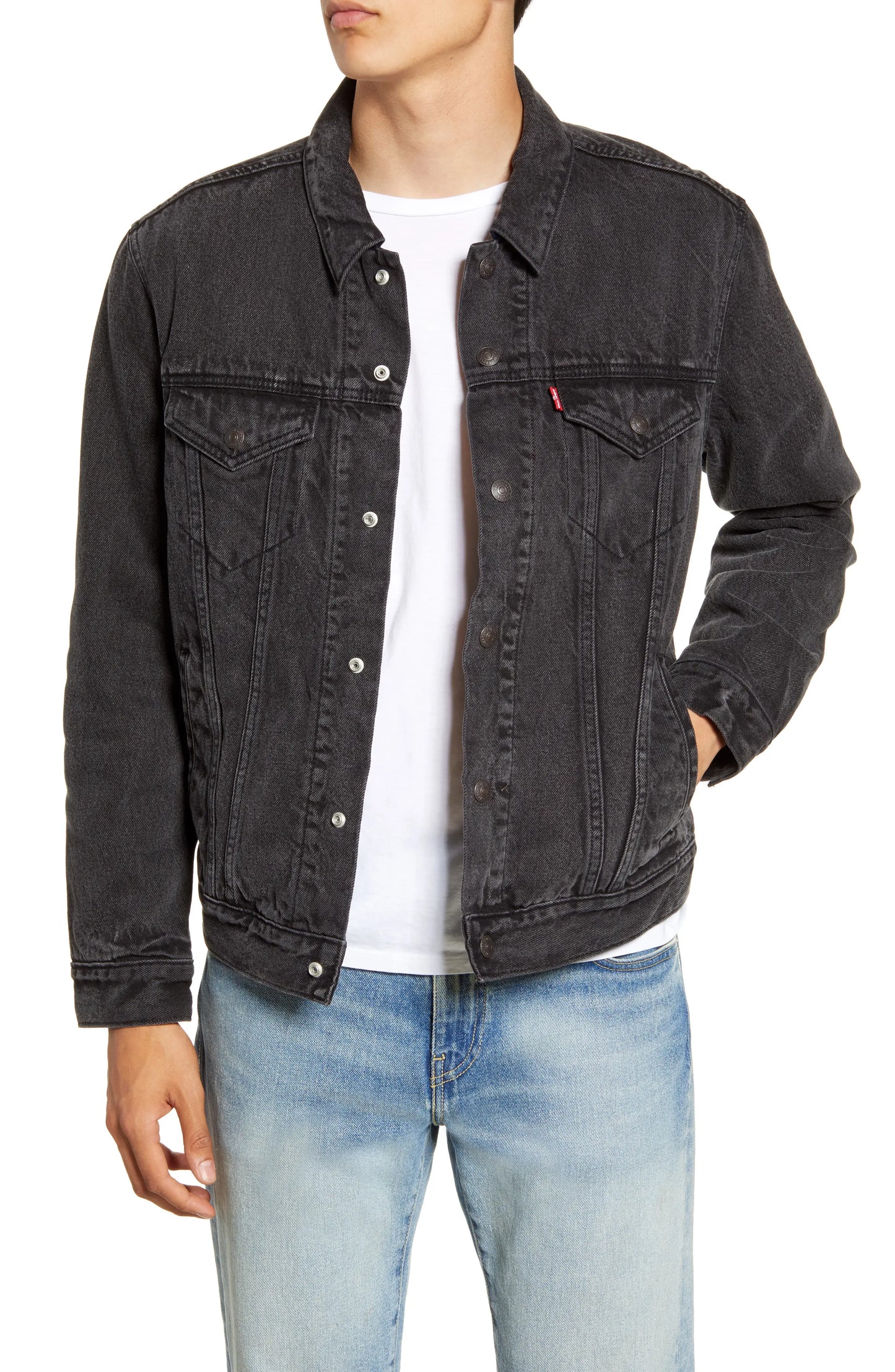 Levi's Lined Denim Trucker Jacket Black