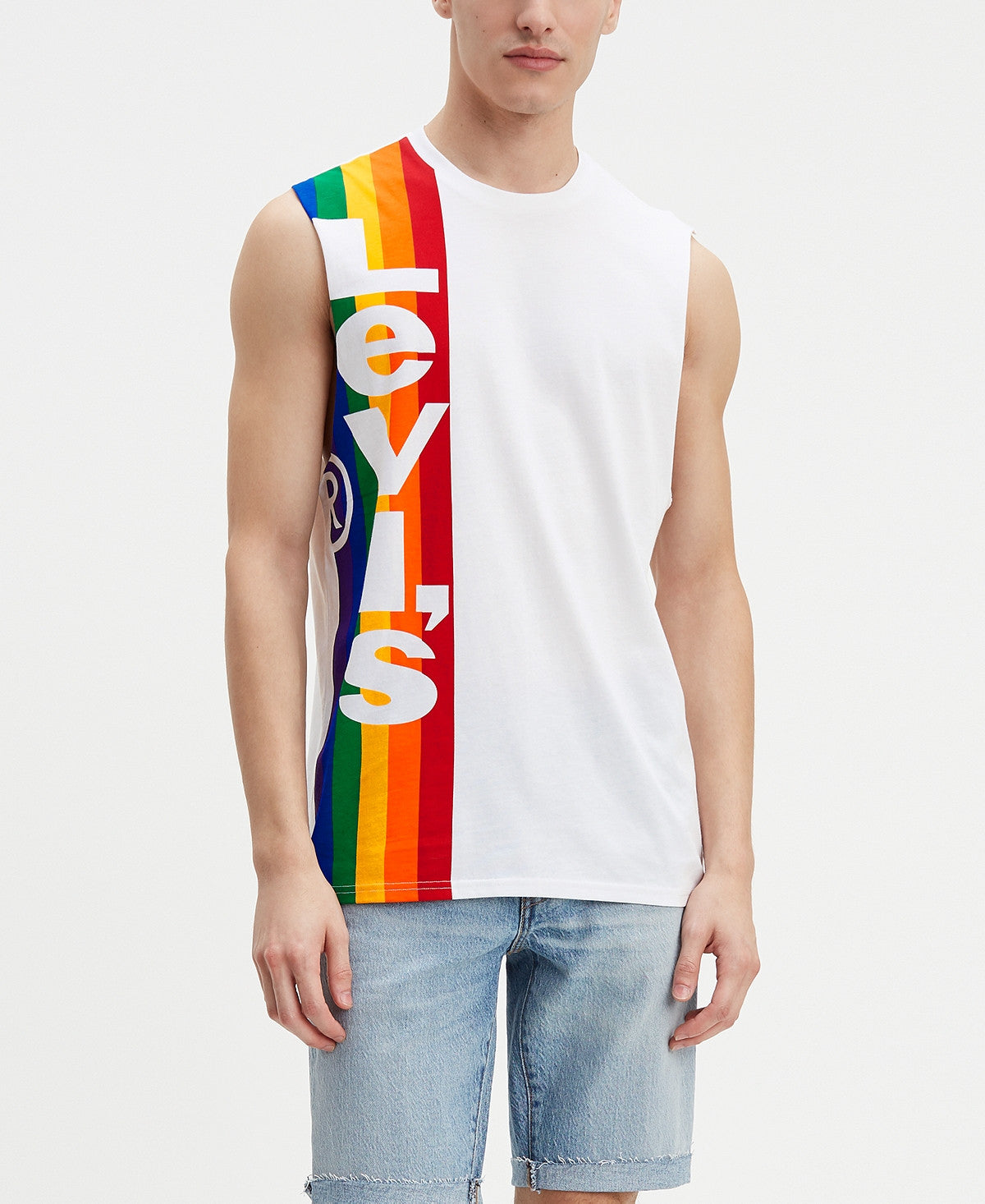 Levi's Pride Collection Rainbow Logo Graphic Sleeveless Tshirt