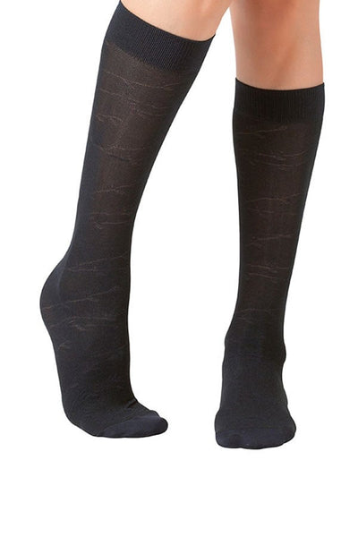 Lucci Black Twigs Calf High Socks