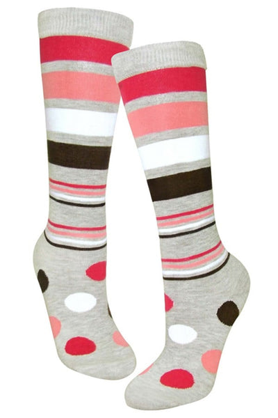 Lucci Grey Festival Knee High Socks