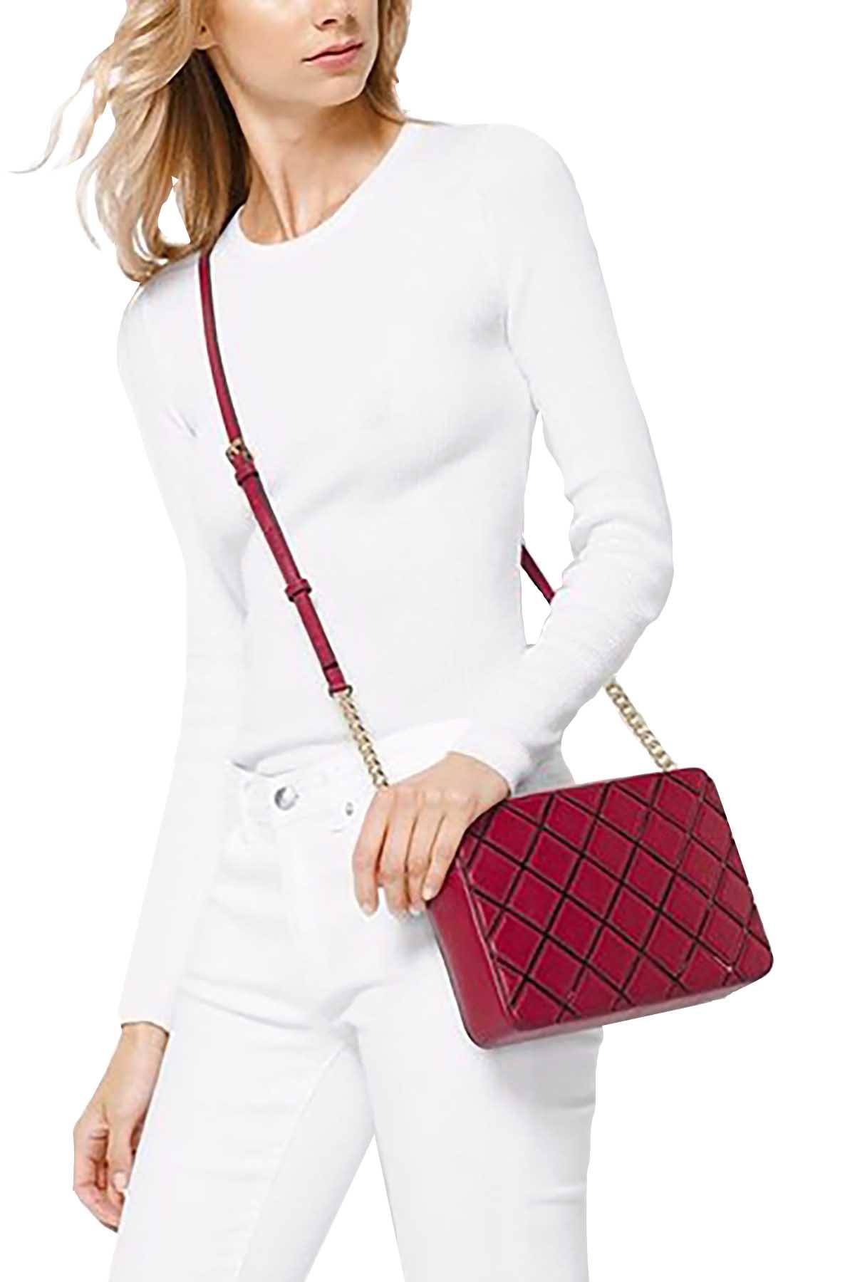 MICHAEL Michael Kors Cherry Jet Set Quilted Leather East West Crossbody