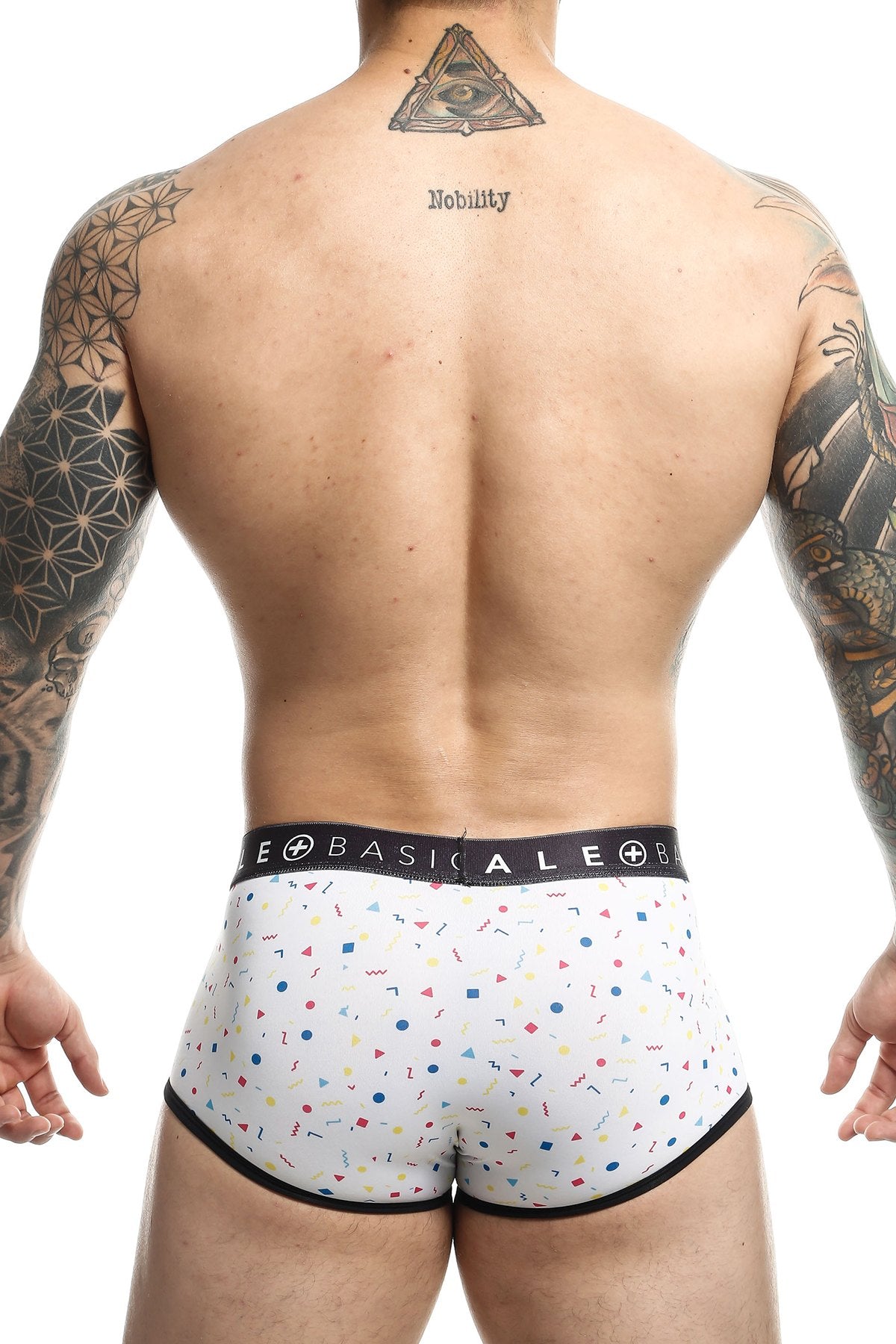 Male Basics White Confetti Sexy Pouch Trunk