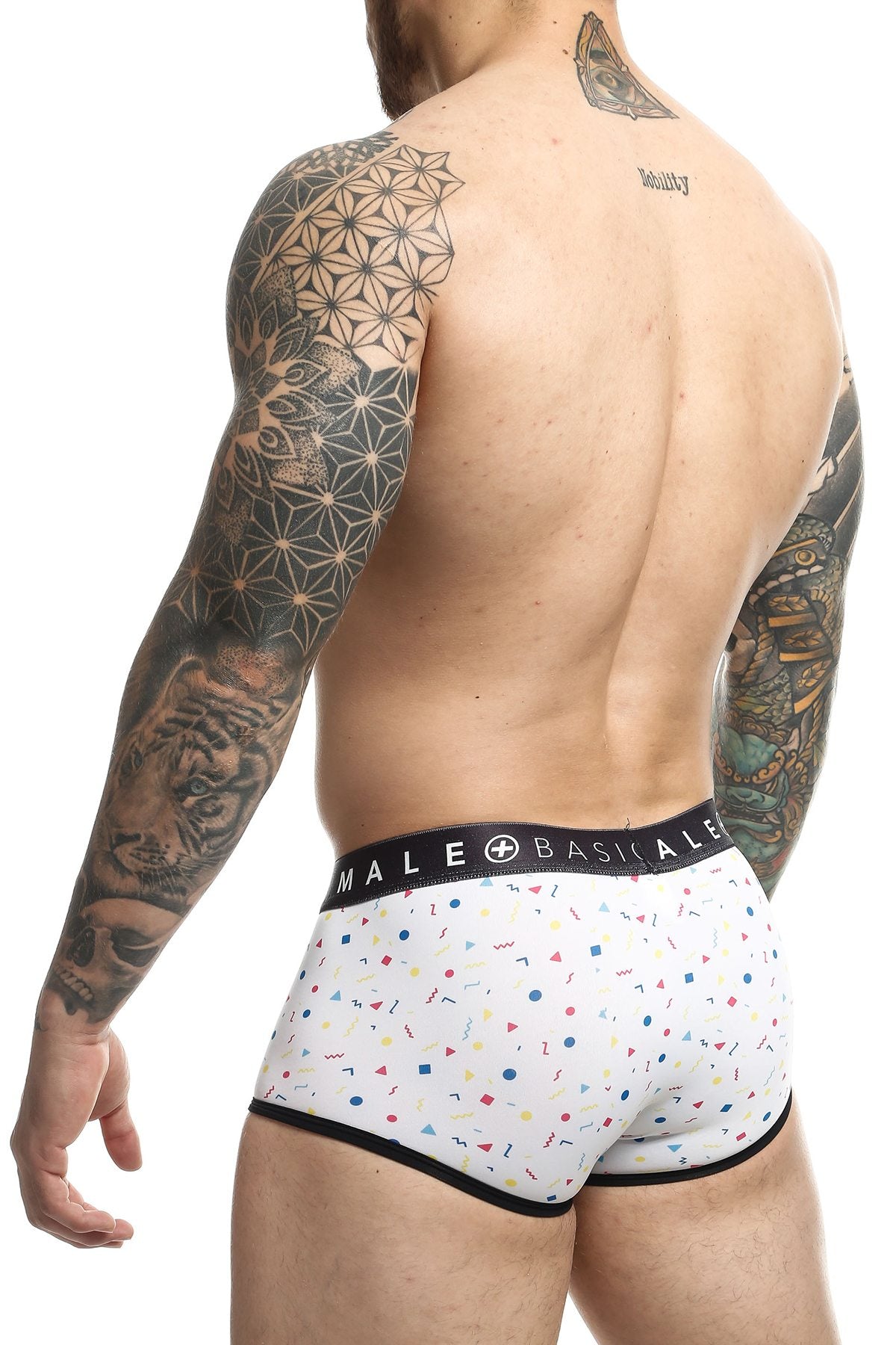 Male Basics White Confetti Sexy Pouch Trunk