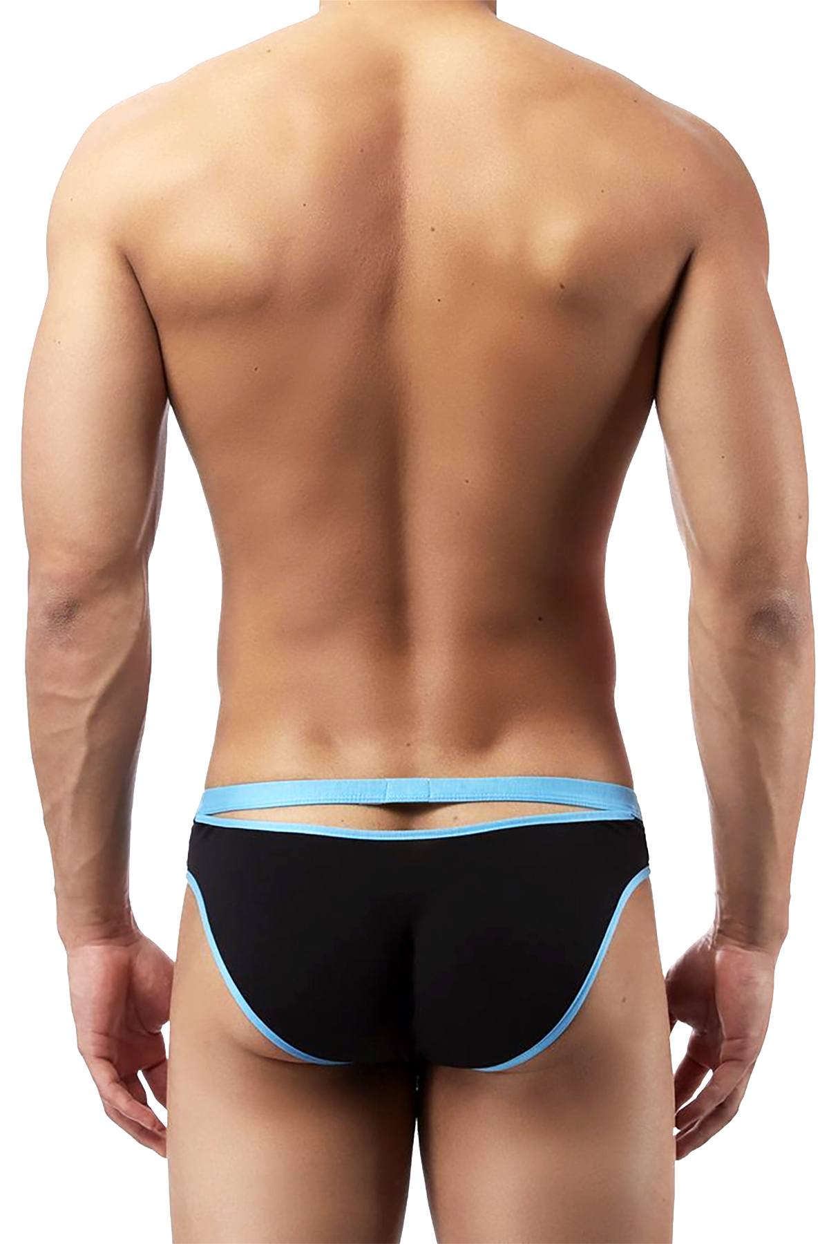 Male Power Black Cutting-Edge Cut-Out Bikini Brief