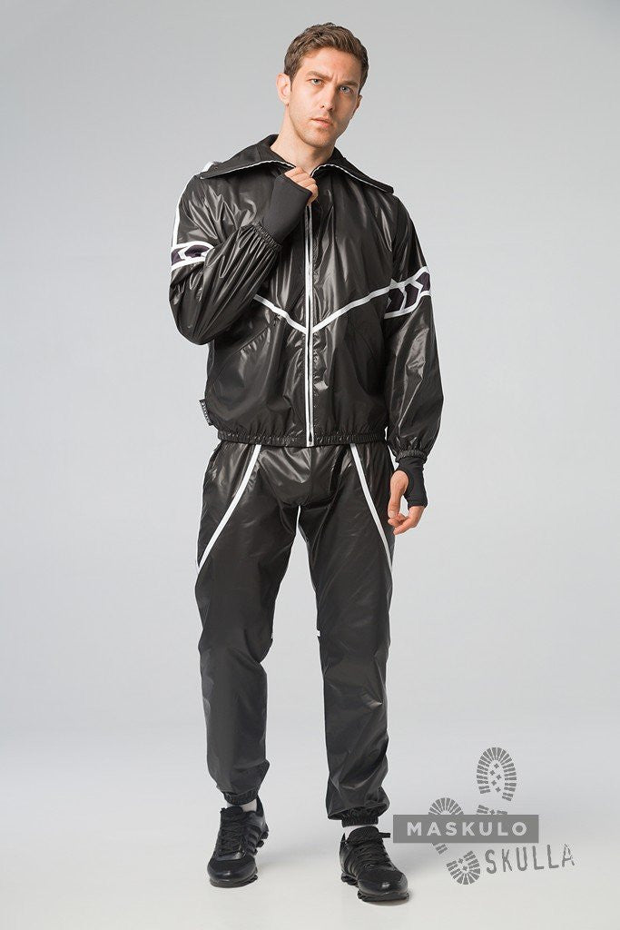 Maskulo Black Fetish Windbreaker Jacket