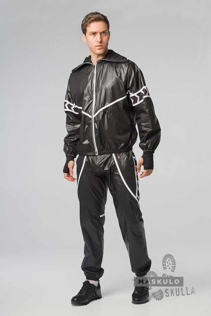 Maskulo Black Fetish Windbreaker Jacket