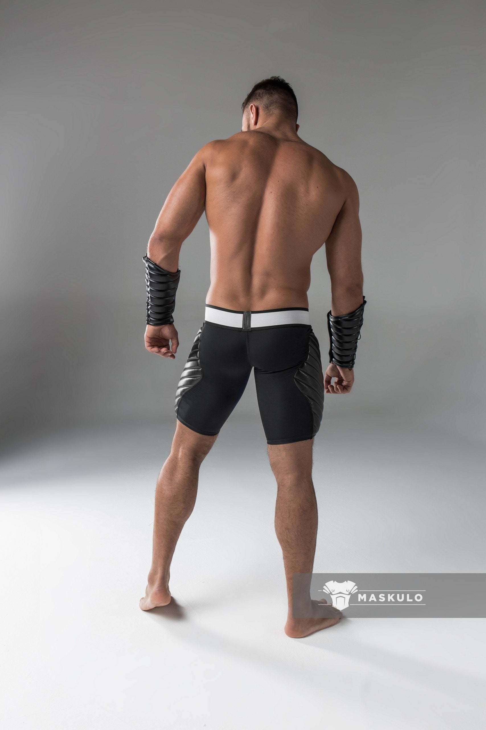 Maskulo Black Full Thigh Pads Cycling Shorts – CheapUndies