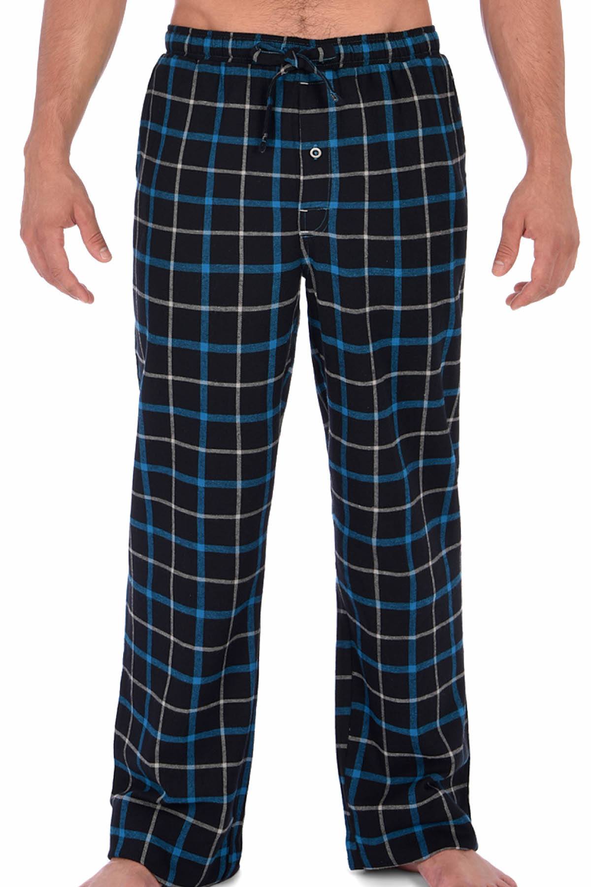 Memphis Blues Black/Blue/White Flannel Pajama Pant