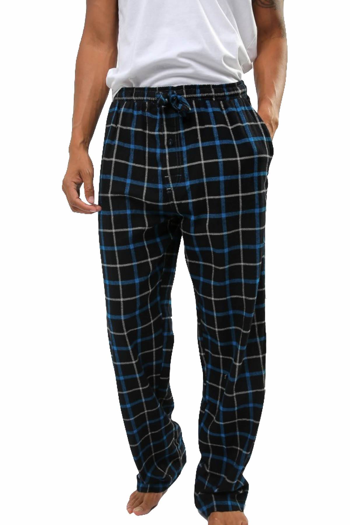 Memphis Blues Black/Blue/White Flannel Pajama Pant