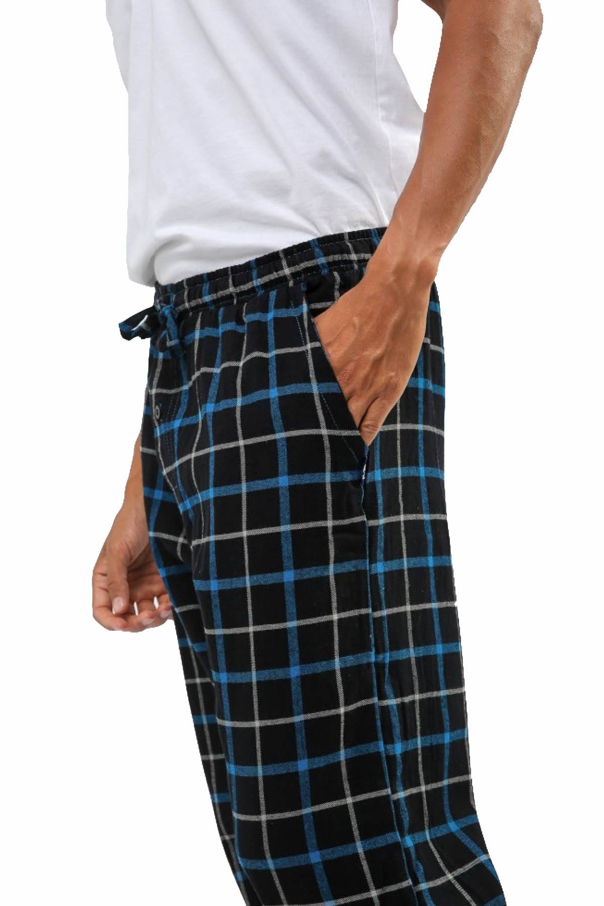 Memphis Blues Black/Blue/White Flannel Pajama Pant