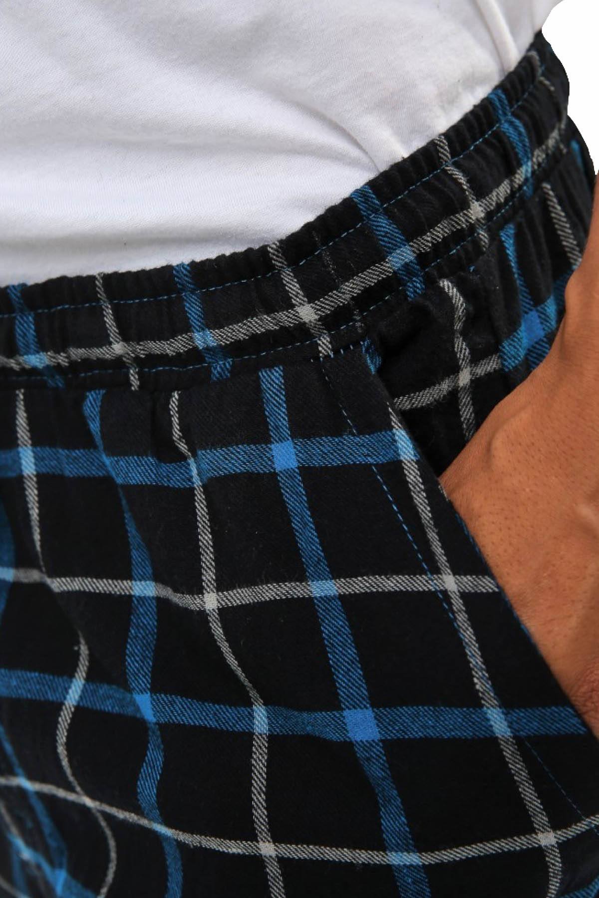 Memphis Blues Black/Blue/White Flannel Pajama Pant