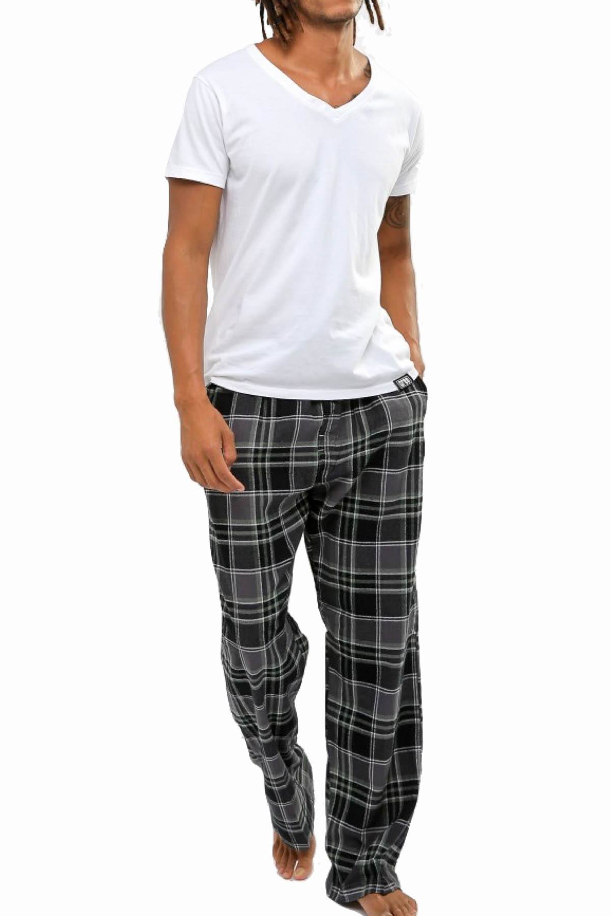 Memphis Blues Grey/Black/Sage Flannel Pajama Pant