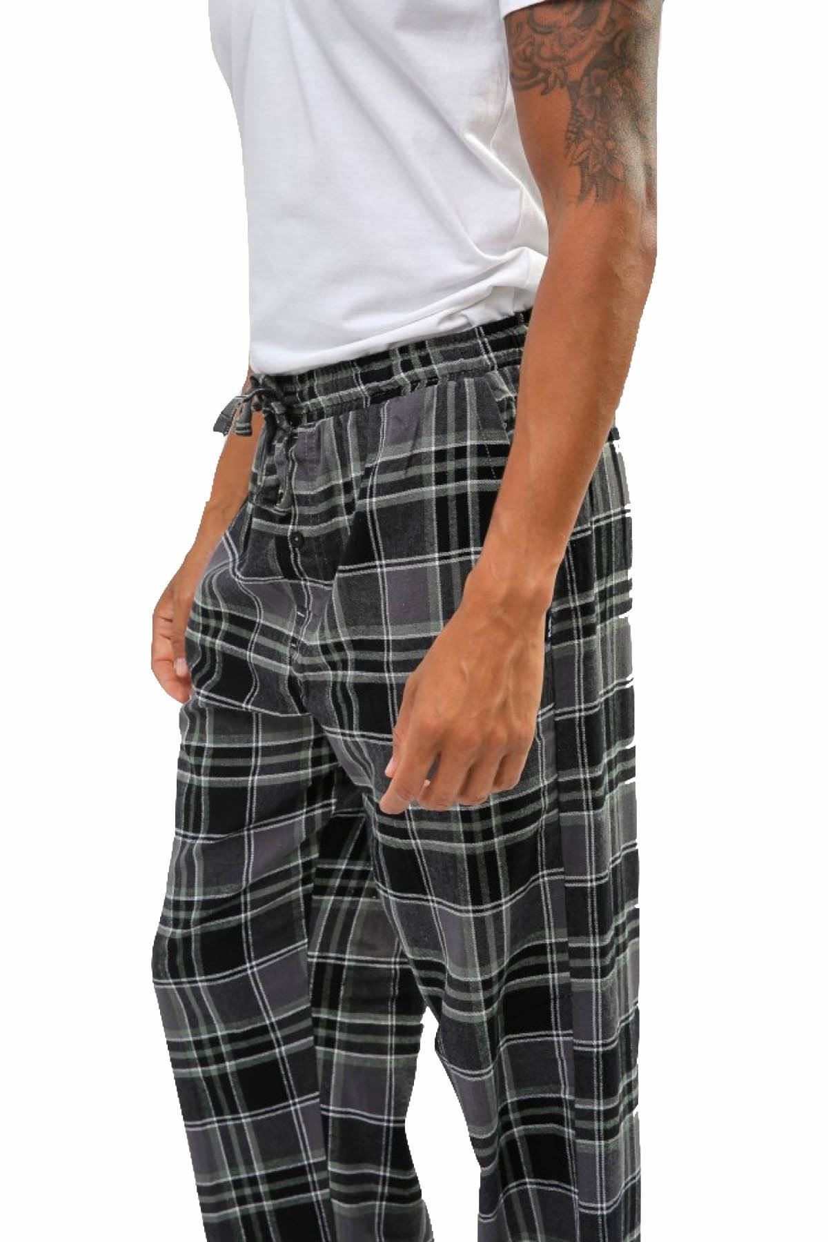 Memphis Blues Grey/Black/Sage Flannel Pajama Pant