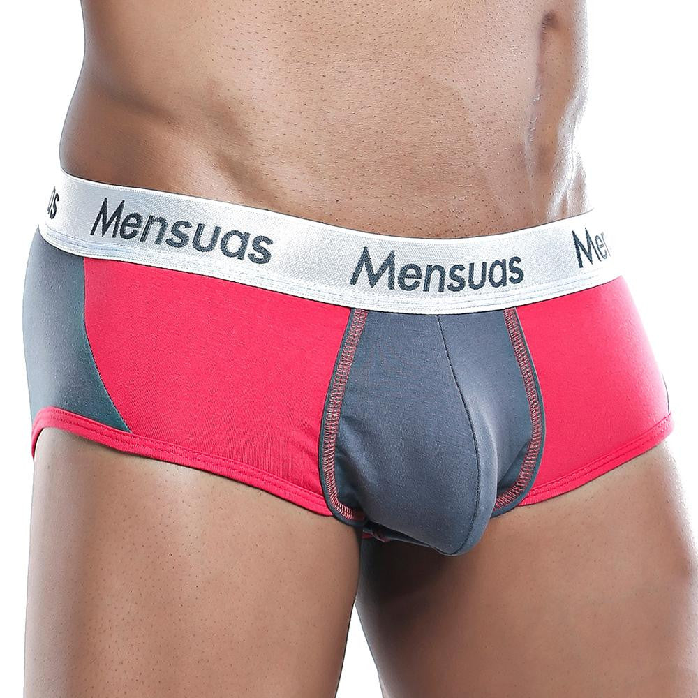 Mensuas MNH021 Grey & Pink Boxer Brief