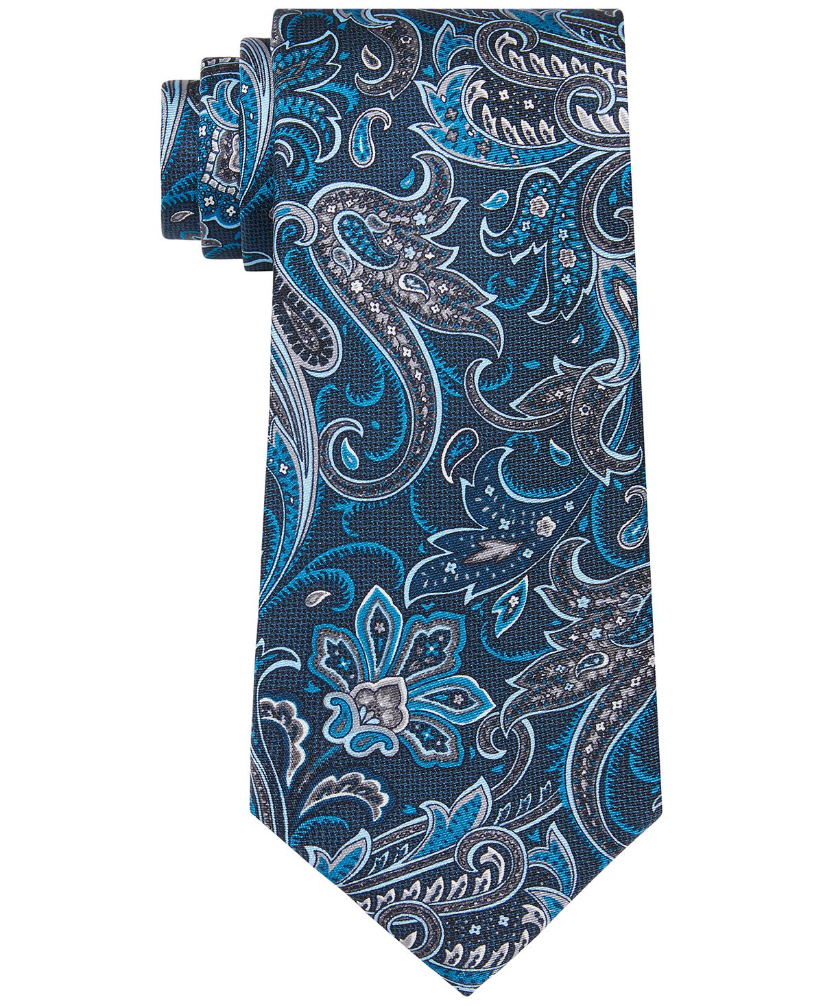 Michael Kors Classic Textured Paisley Silk Twill Tie Aqua – CheapUndies