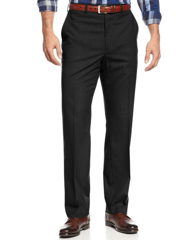 Michael Kors Solid Classic-fit Stretch Dress Pants Black