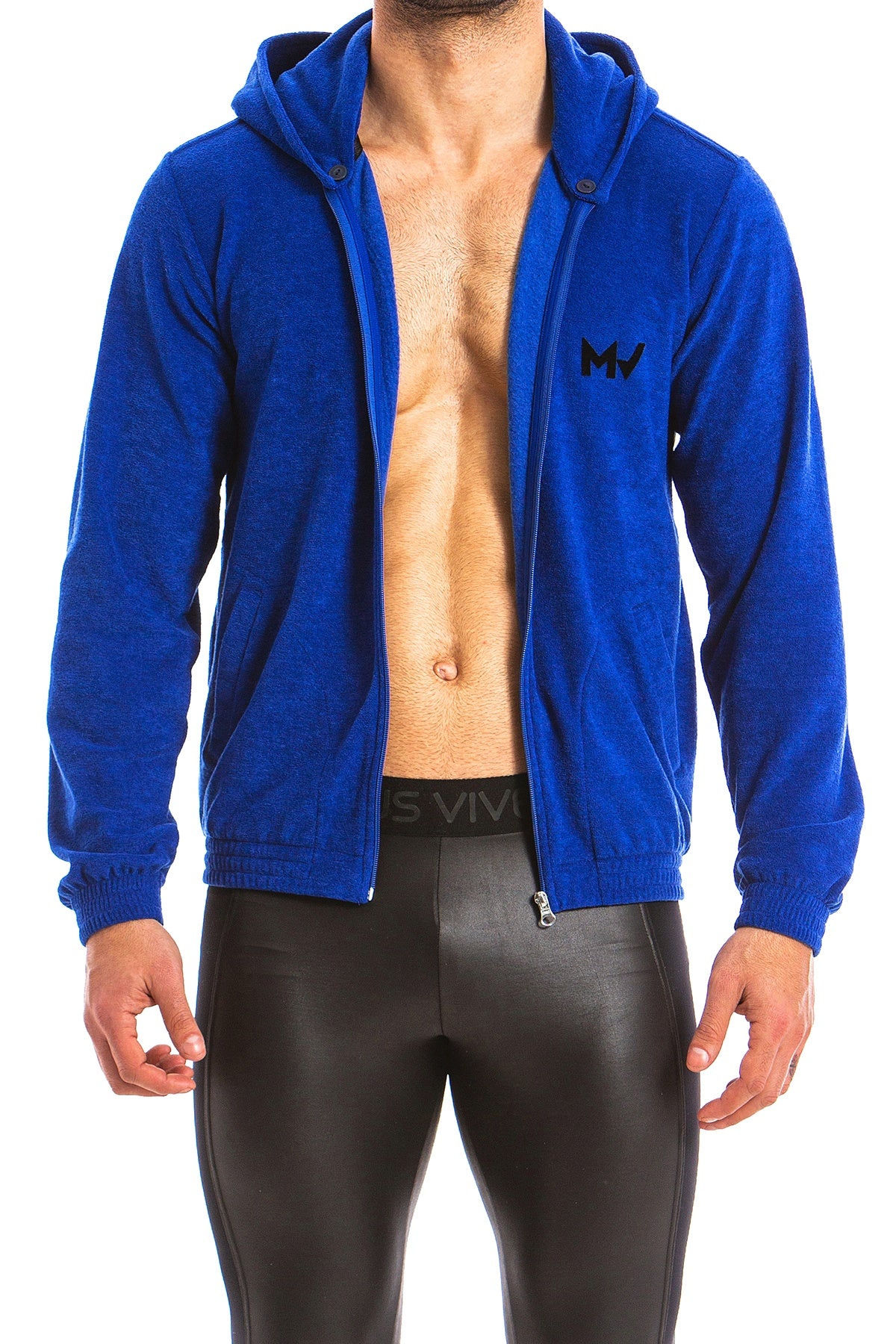 Modus Vivendi Blue Bull Hoodie/Bomber 2-in-1 Jacket