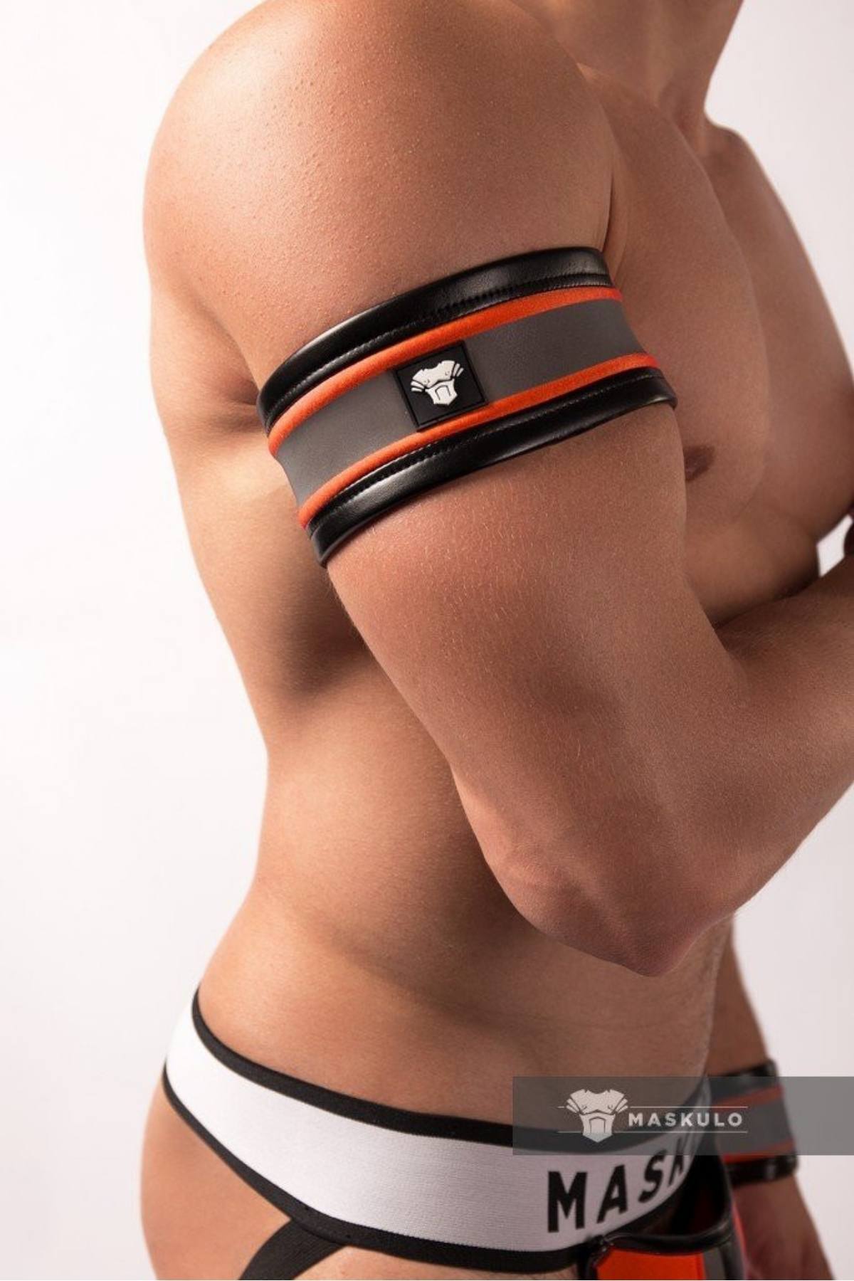 Muskulo Neon Orange Spandex Biceps Band