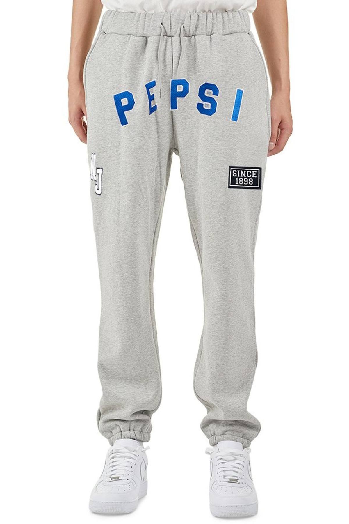 Nana Judy Pepsi Embroidered Logo Fleece Track Pants Grey Marl