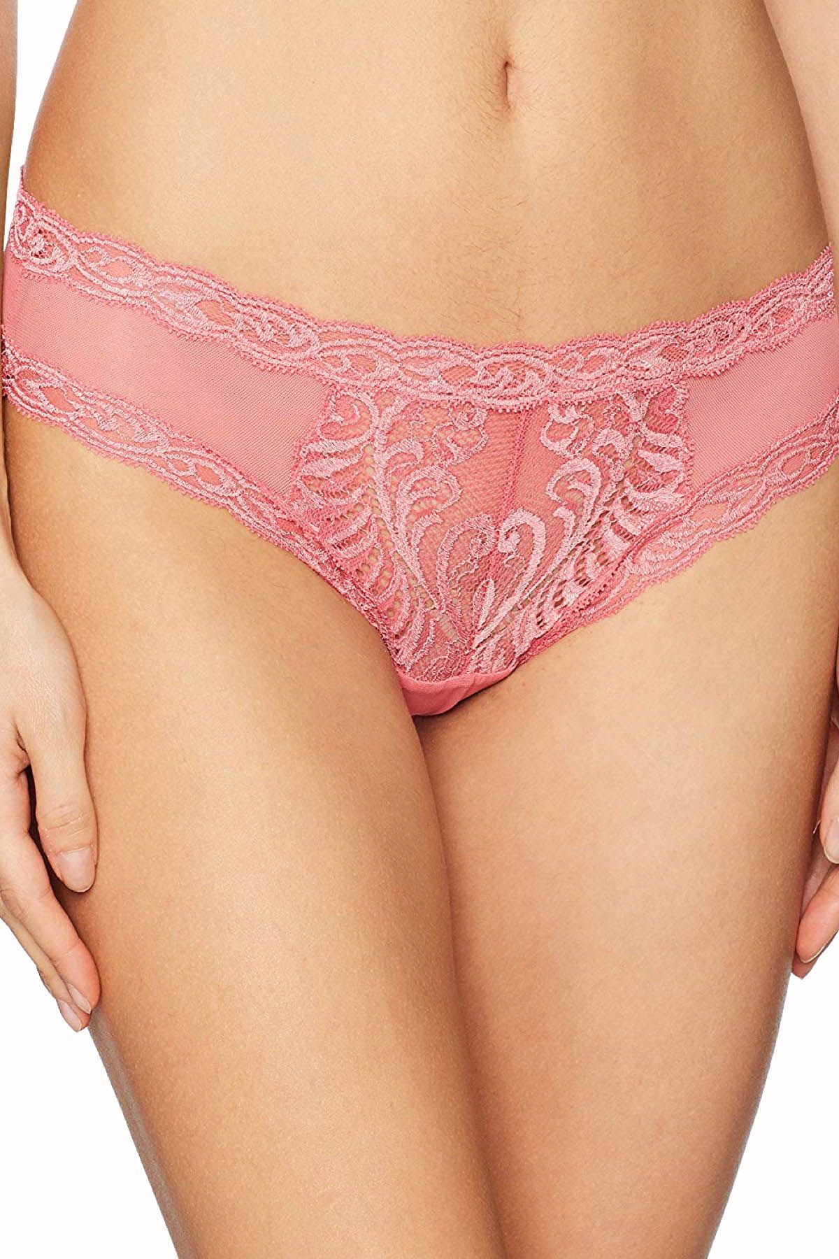 Natori Feathers Low Rise Sheer Hipster in Rose Glow