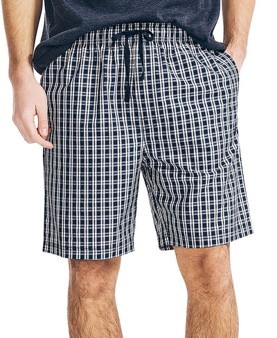 Nautica Gray Plaid Pajama Shorts Navy