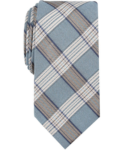 Nautica Judson Plaid Slim Tie Light Blue