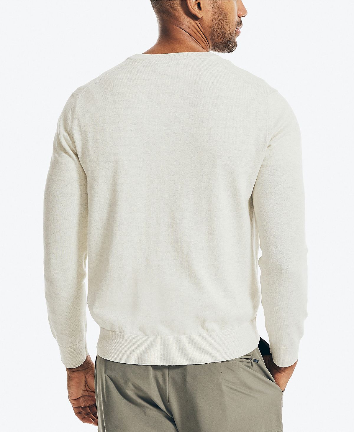 Nautica Navtech V-neck Sweater Oatmeal Heather