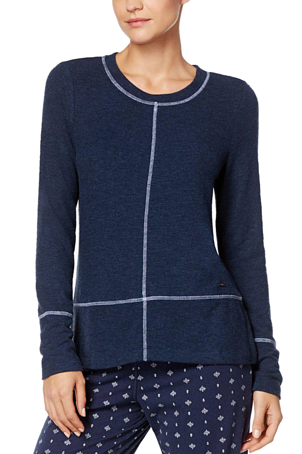 Nautica Navy-Heather Dolman-Sleeve Lounge Top