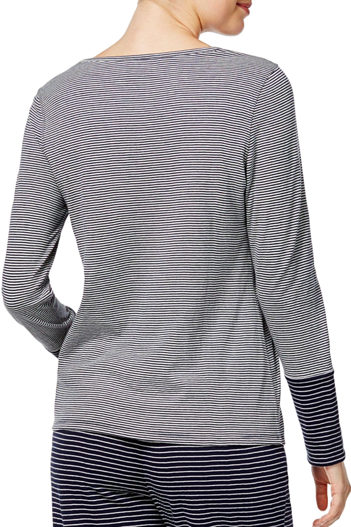 Nautica Navy Stripe/Snowflake Reversible Lounge Top