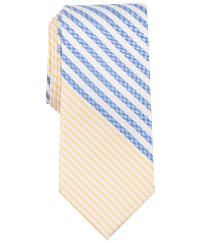 Nautica Pedrick Stripe Silk Tie Yellow