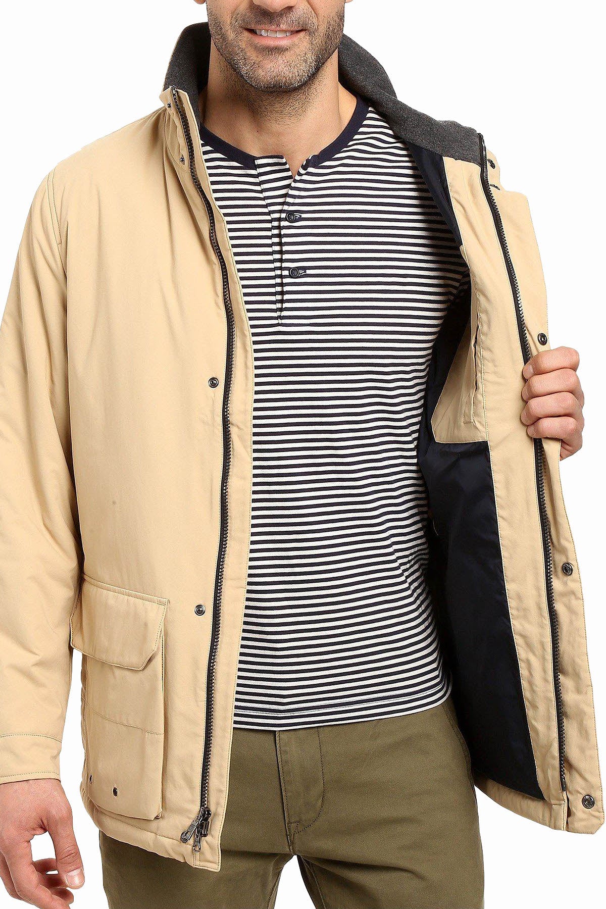 Nautica Sandy-Bar Multi-Pocket Parka Jacket