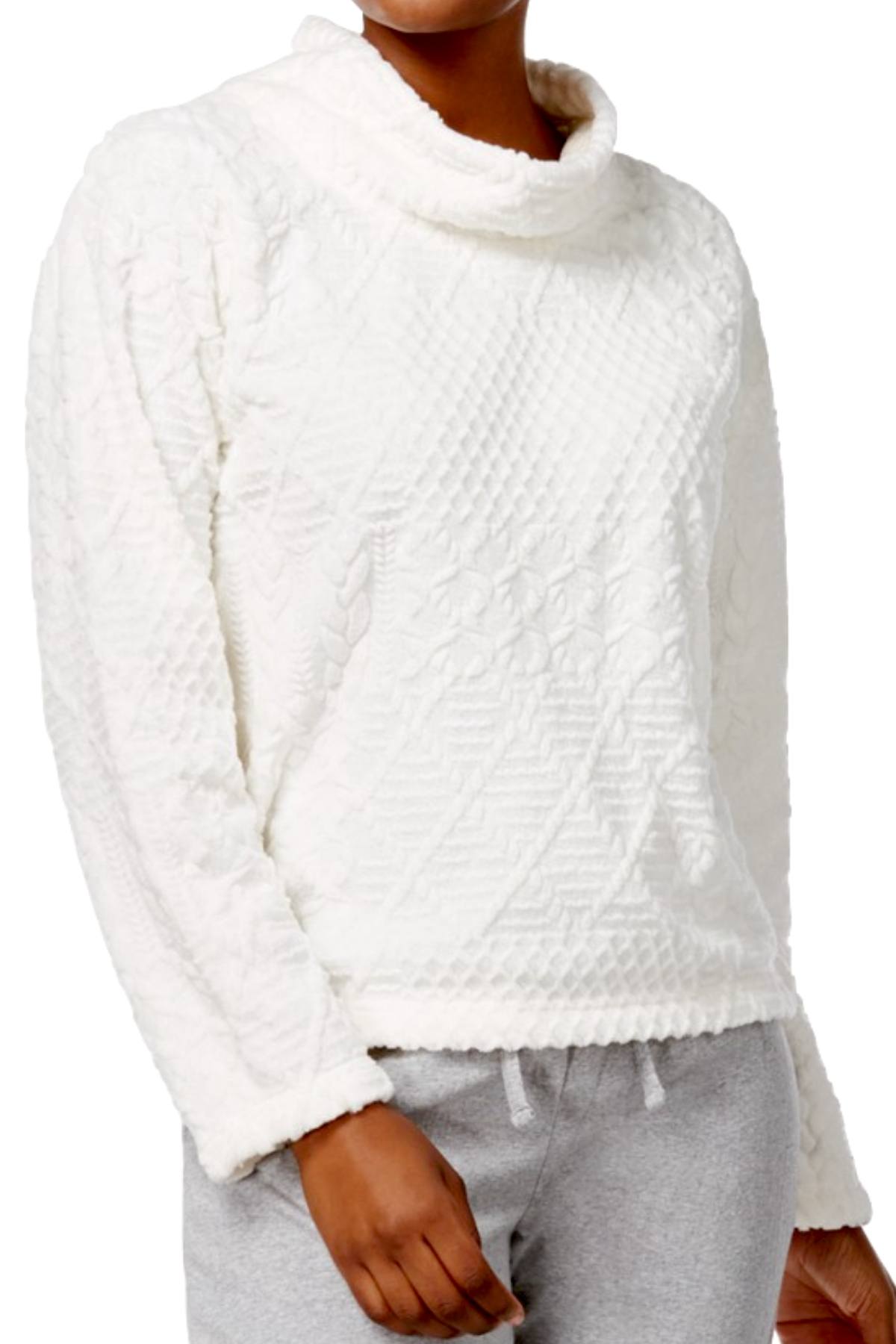 Nautica Vanilla Plush Textured Lounge Top