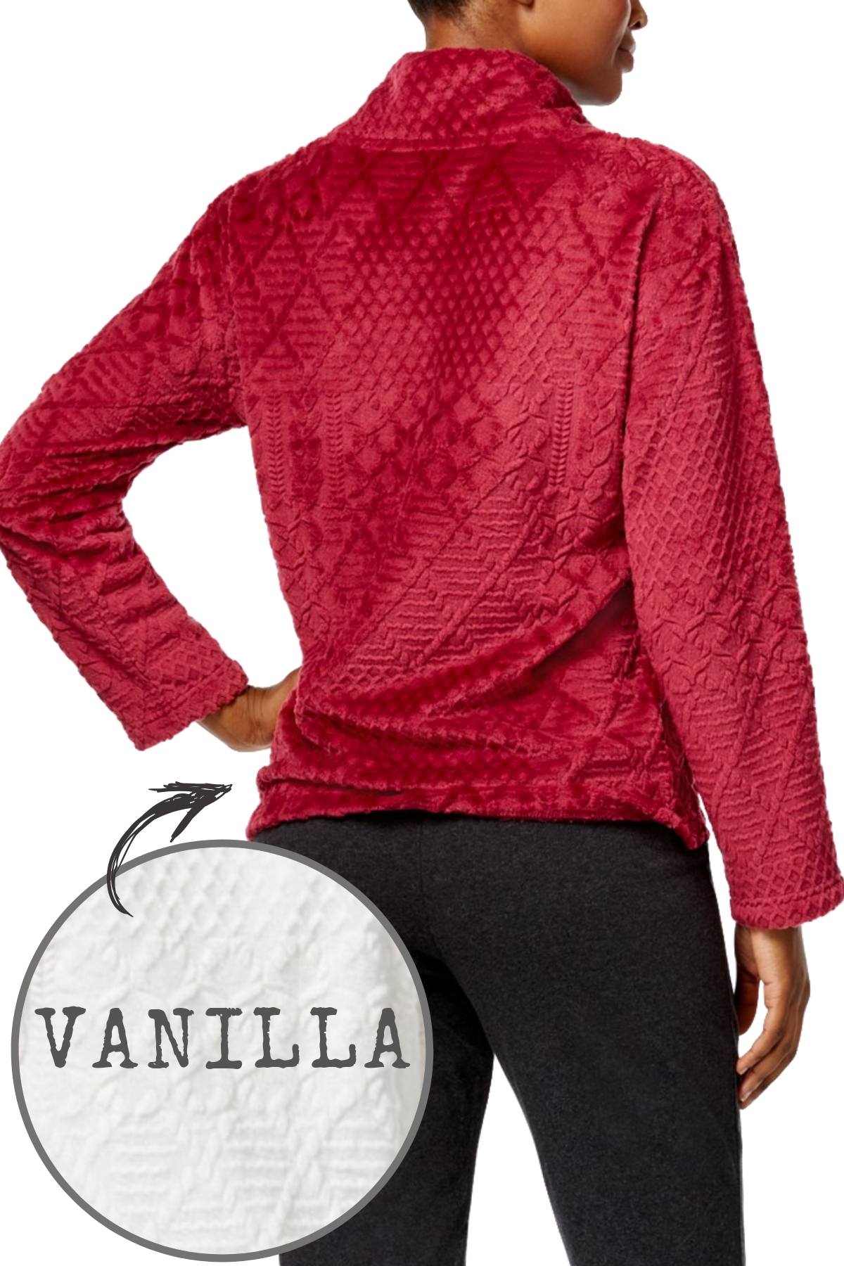 Nautica Vanilla Plush Textured Lounge Top