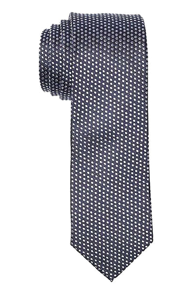 Nick Graham Navy/Silver Polka Dot Handmade Tie