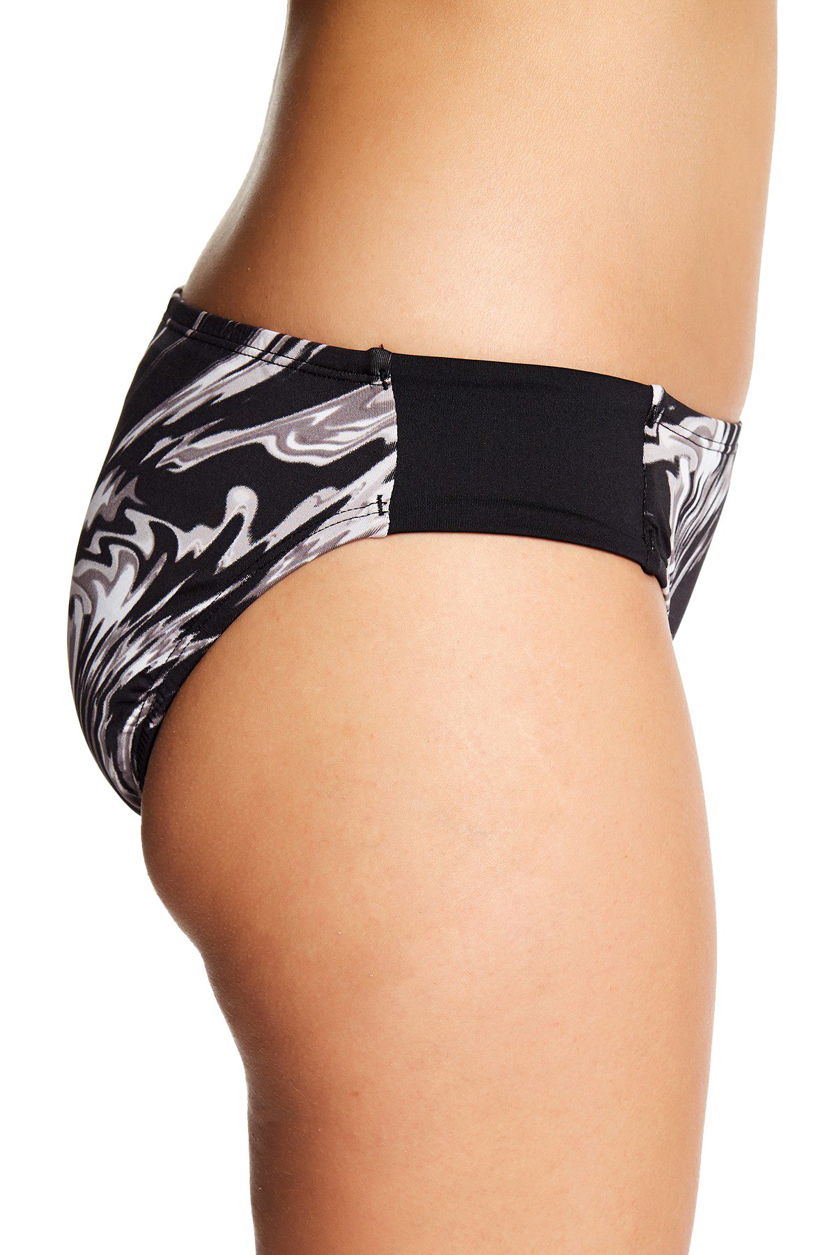 Nike Black/White Marble-Print Bikini Brief