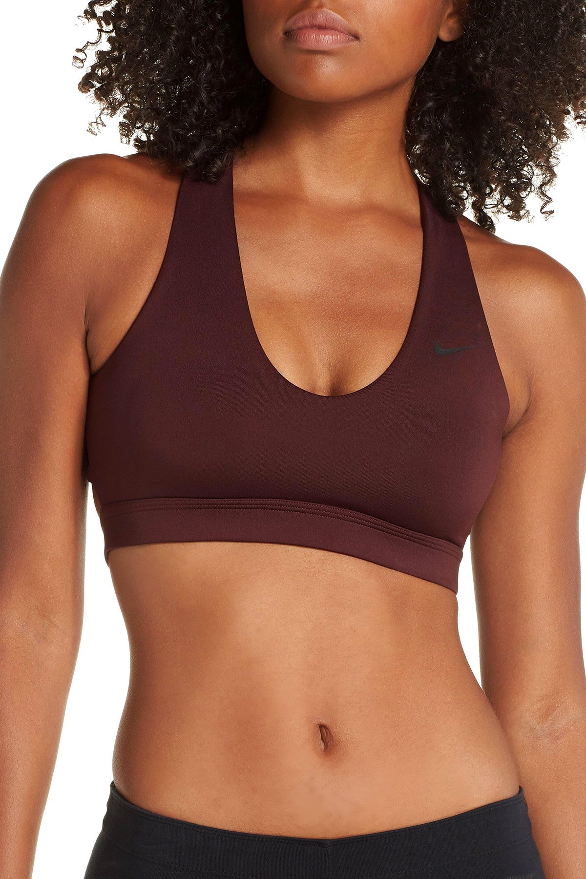 Nike Burgundy-Crush Indy Dri-fit Strappy-back Low-impact Sports Bra