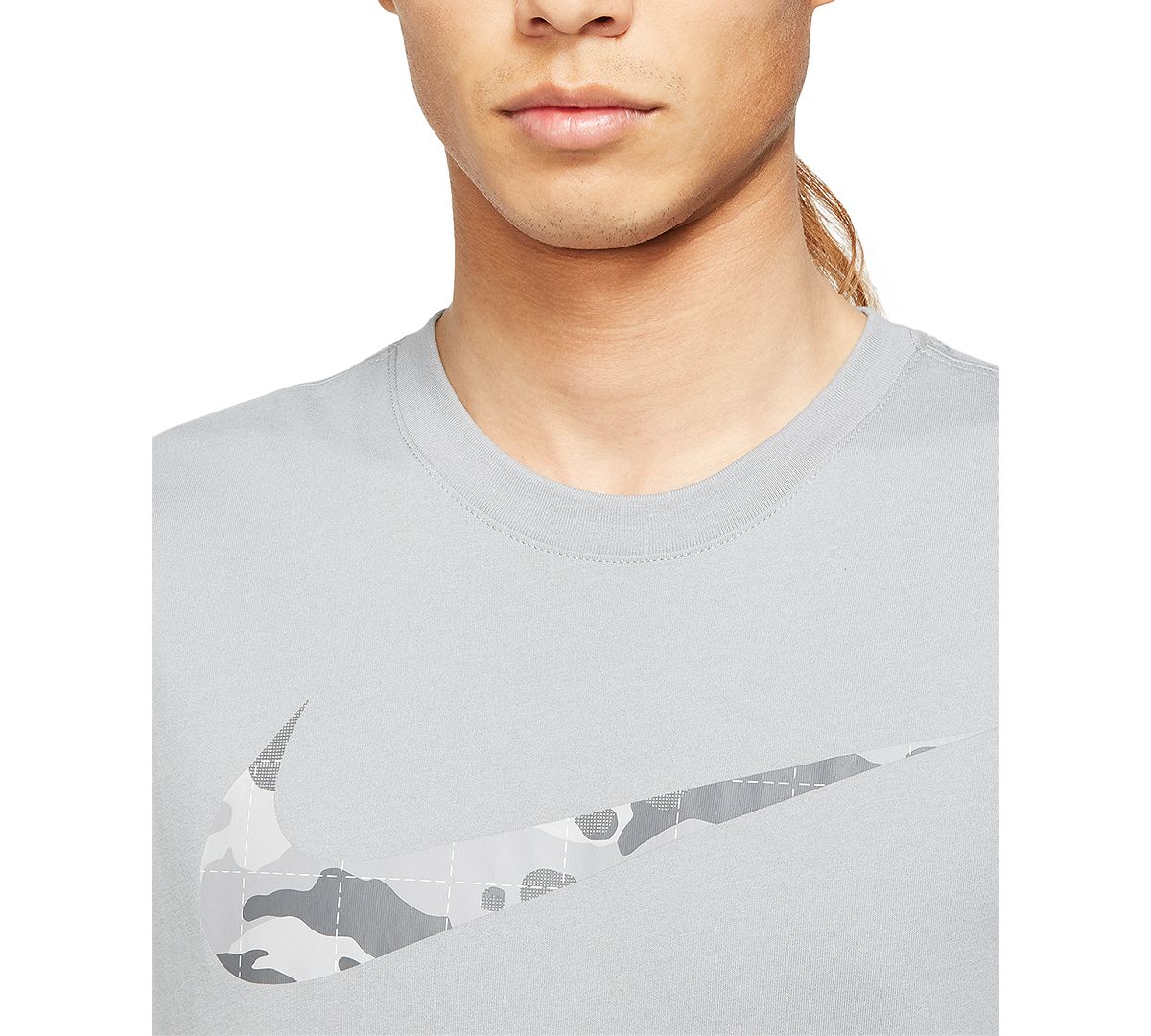 Nike Camo Swoosh T-shirt Particle Grey