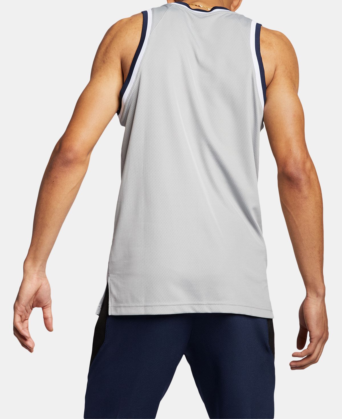 Nike Dri-fit Mesh Basketball Jersey Silver